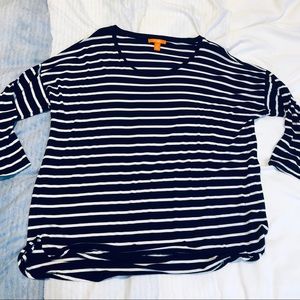 Black/White Striped Top